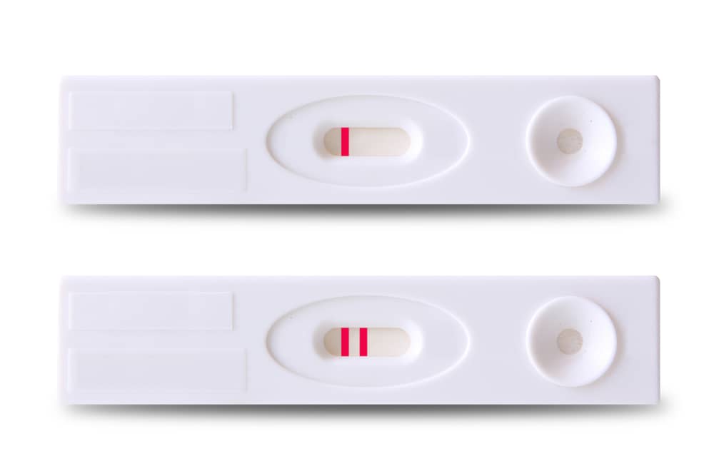 Test de embarazo rápido para detección de hormona hCG